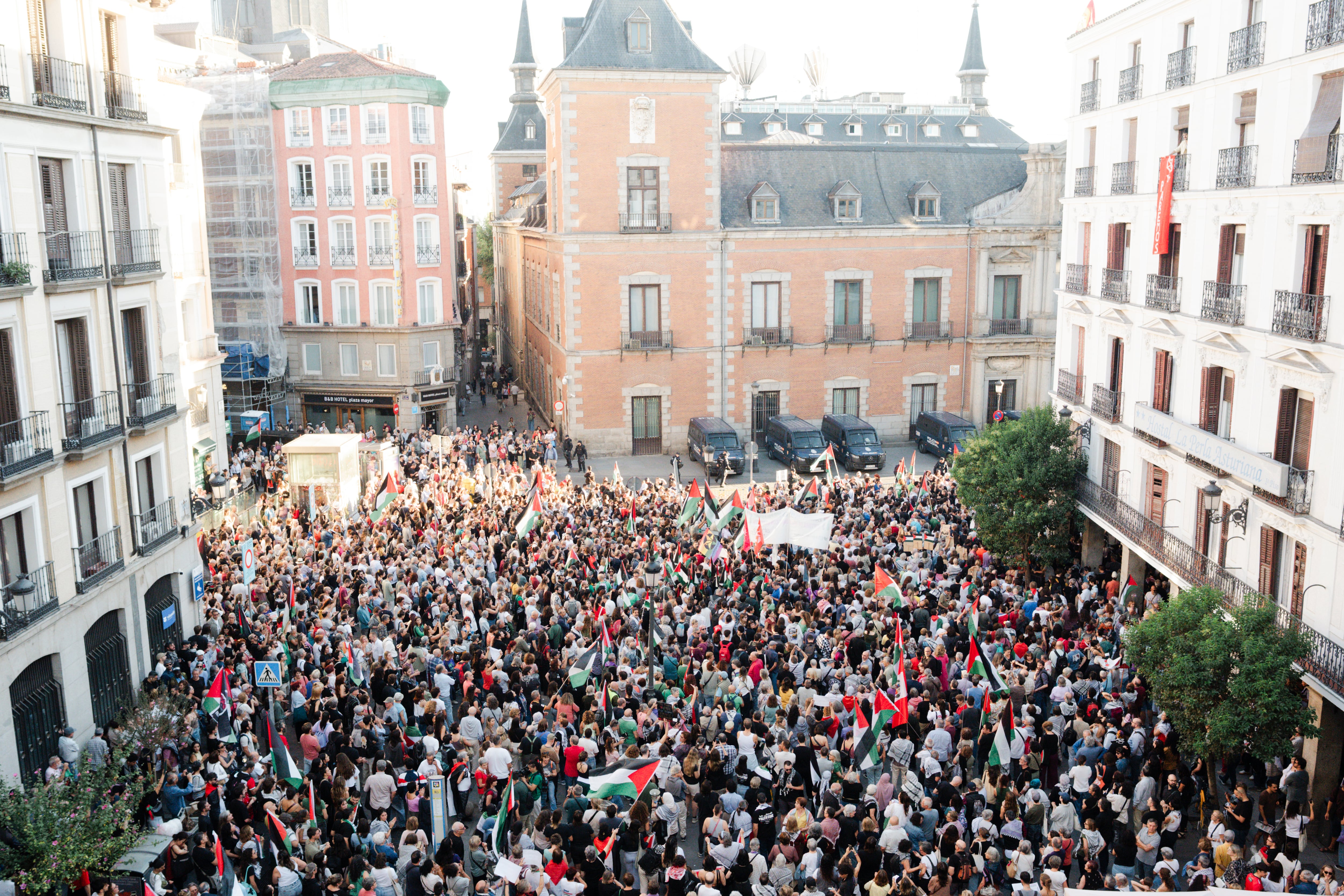 Manifestación en Madrid por la flotilla.