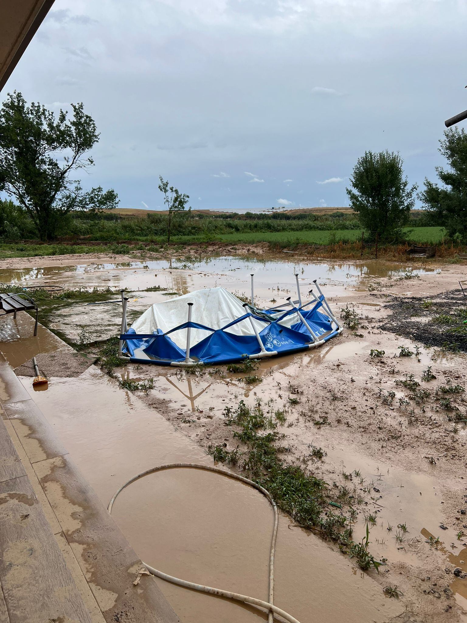 Efecto de la tormenta en Pleitas.