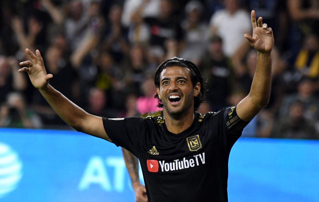 Carlos Vela, en un partido con Los Angeles Galaxy