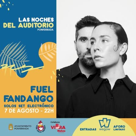 Cartel oficial de Fuel Fandango en Las noches del auditorio.