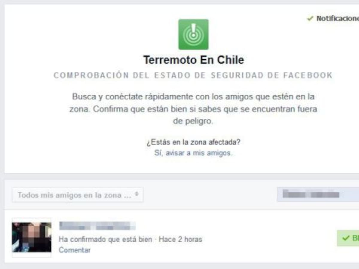 Facebook ayuda a saber si sus usuarios están bien tras el terremoto de Chile
