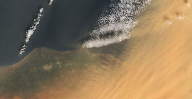 Imagen captada en Libia el 22-03-2018 por Copernicus Sentinel-2A.