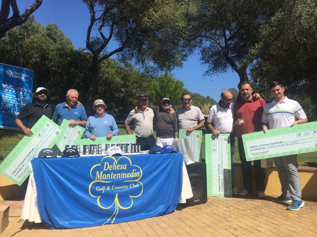 Los ganadores del Torneo de Santa Bárbara celebrado en Montenmedio.