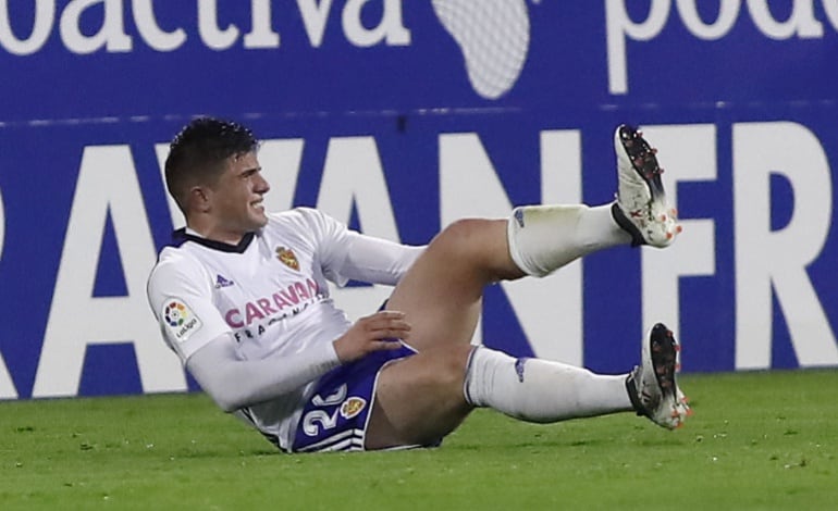 Guti, en una imagen de archivo en La Romareda