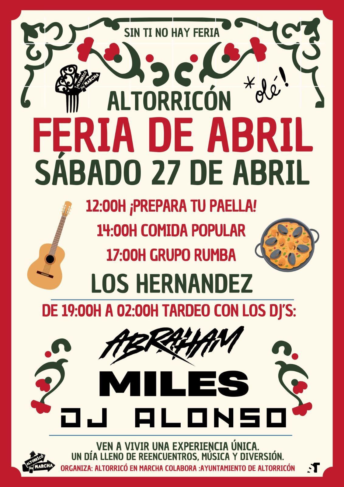 Cartel Feria de Abril Altorricón