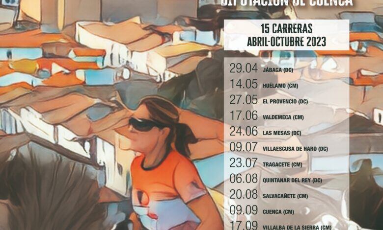 Cartel anunciador Circuito de Duatlón de la provincia de Cuenca