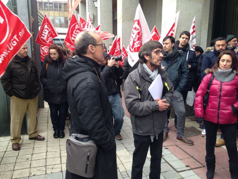 Julián Martínez de UGT y Luis González de Comisiones Obreras
