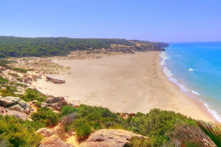 Playa del Cañuelo desde el faro de Camarinal. Foto ACS
