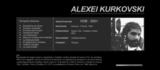 El anuncio donde se cita a Alexei Kurkovski