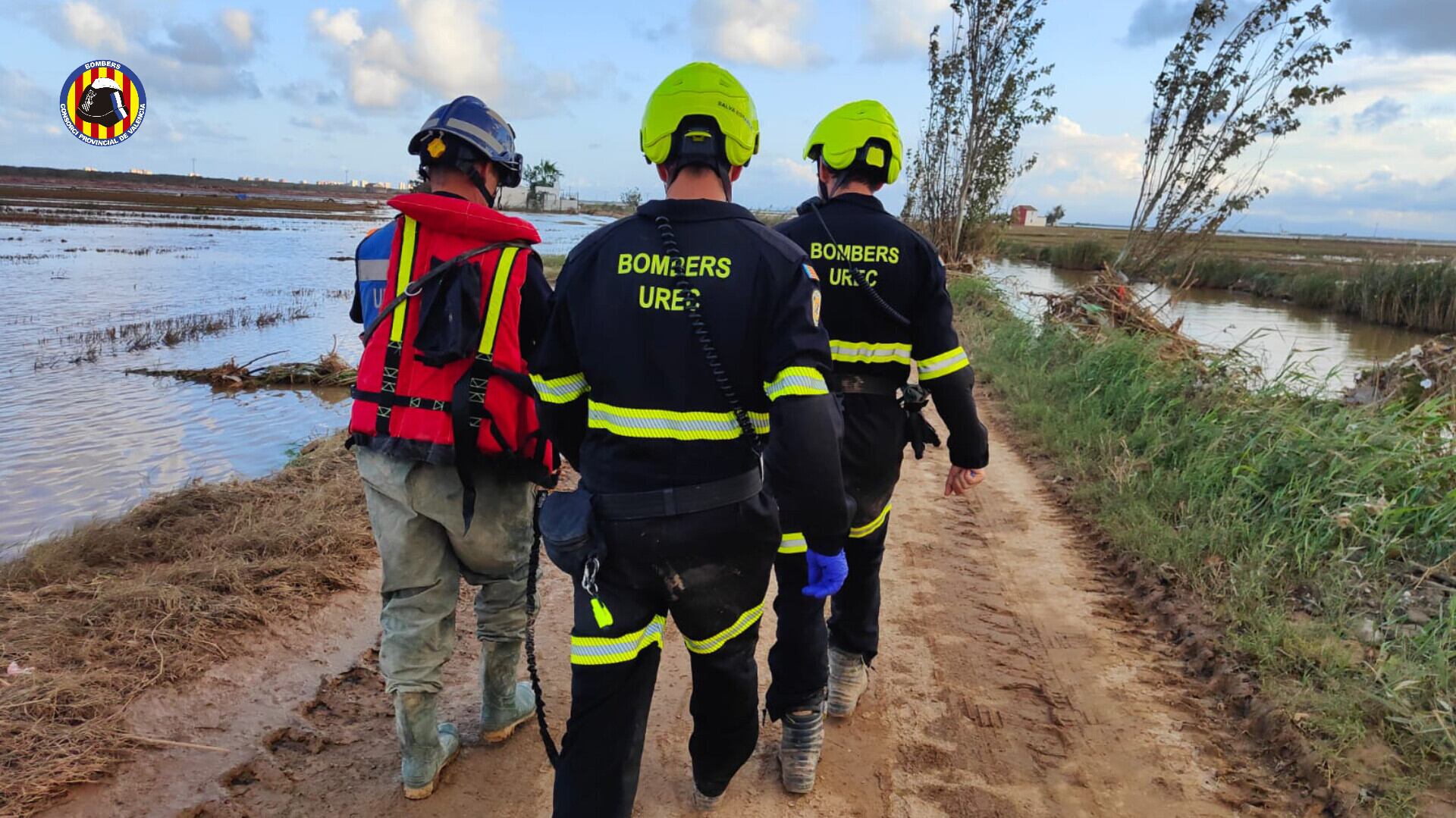 Trabajos de búsqueda del dispositivo del Consorci Provincial de Bombers de València