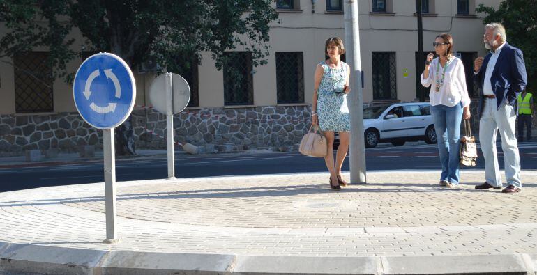 Ramos visitando la rotonda