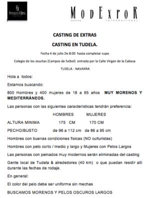 Requisitos para el casting de &#039;Juego de Tronos&#039; en Tudela