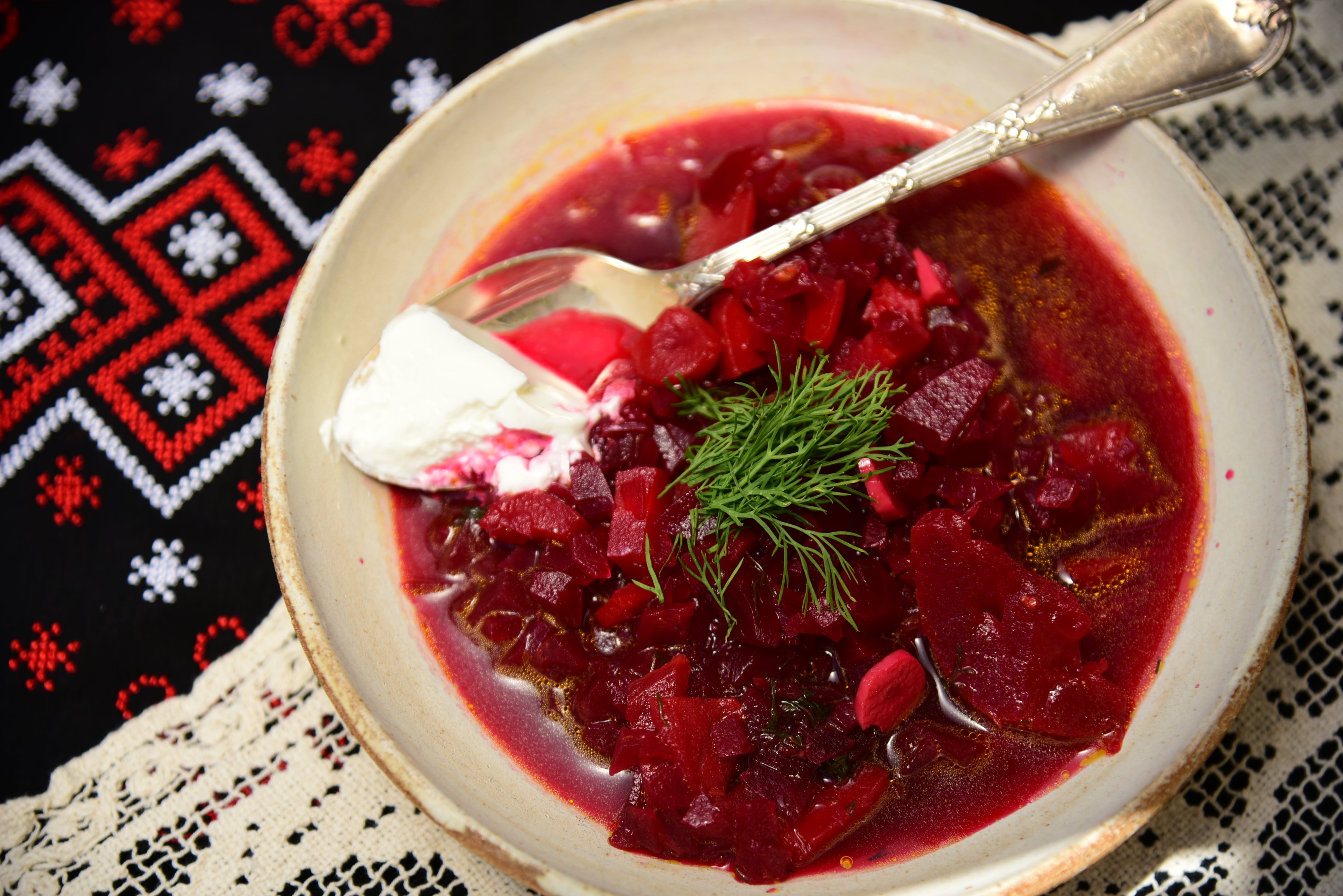 Sopa &#039;borsch&#039; ucraniana.