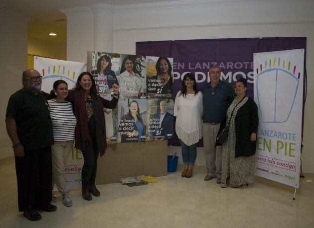 Los candidatos de Lanzarote en Pie-Sí Podemos a las diferentes instituciones.