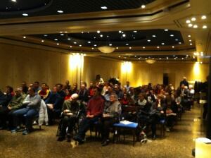 Así de lleno estaba el Hotel Palafox