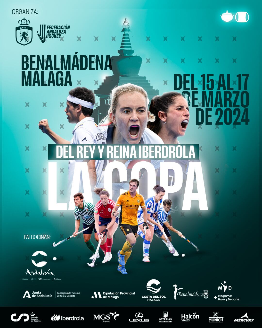 La Copa del Rey y de la Reina de hockey hierba se celebrarán en Málaga Capital y Benalmádena