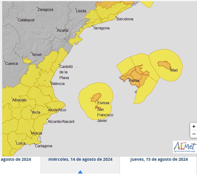 S&#039;activaran els avisos taronja i groc per tempestes i pluja
