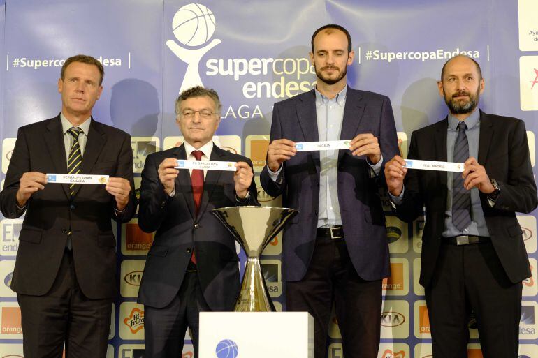 Imagen del sorteo de la Supercopa Endesa