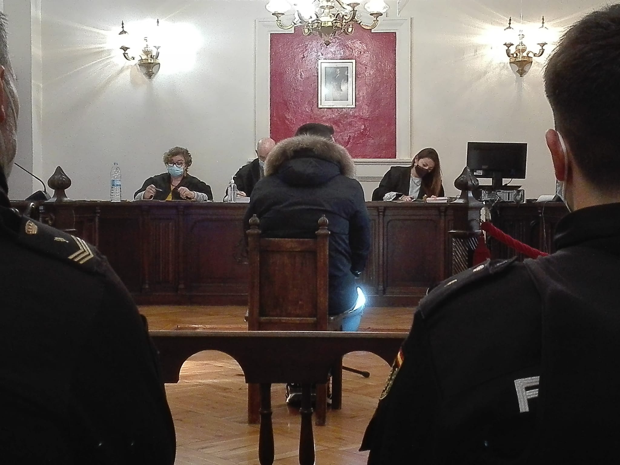 El acusado, ahora absuelto, durante su declaración en la Audiencia Provincial