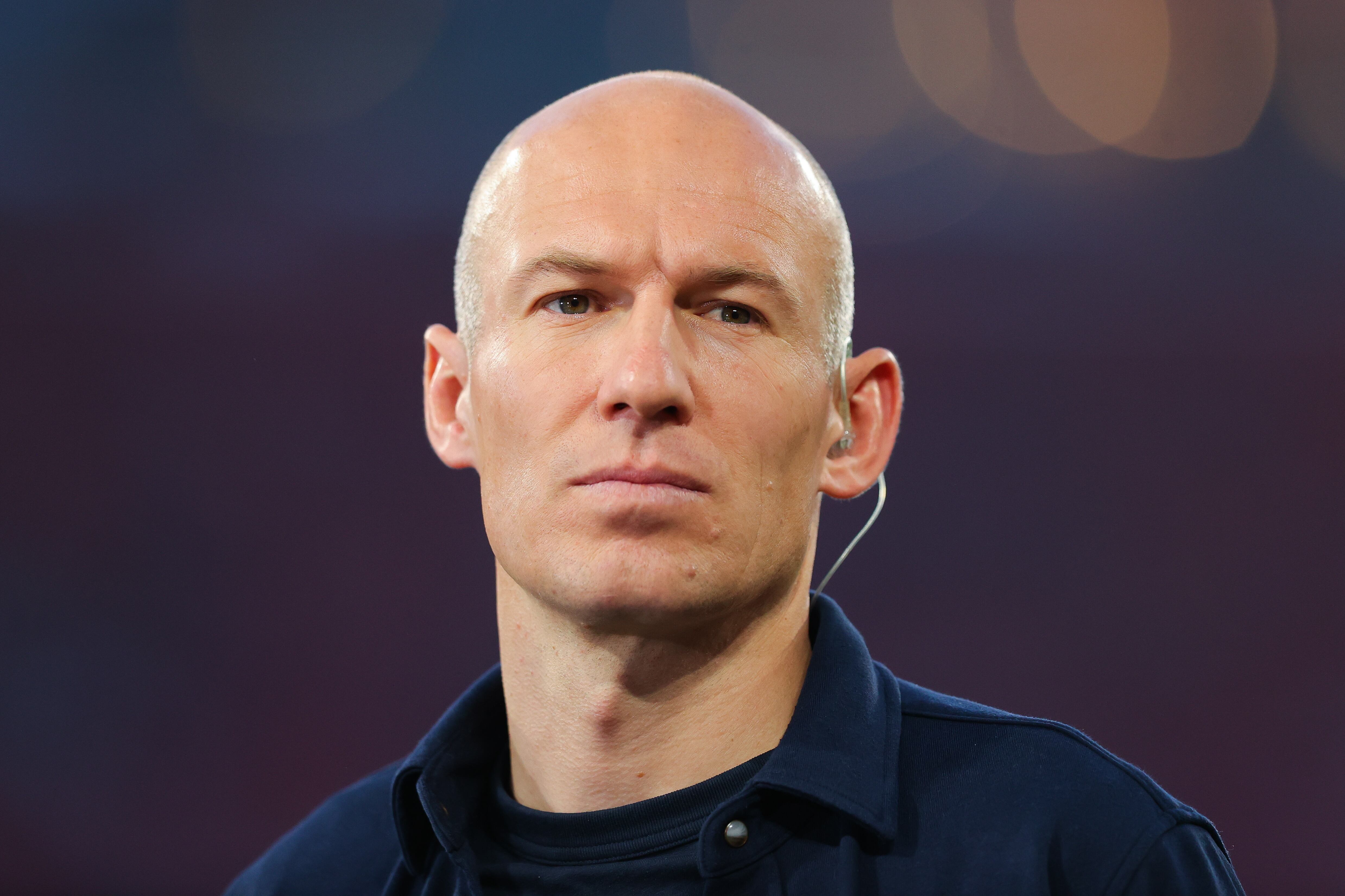 Arjen Robben en la semifinal entre el Bayern de Múnich y el Real Madrid de la Champions League 2023/2024