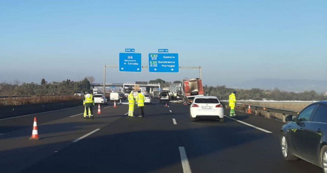 Trágico accidente mortal en Tordesillas con dos camioneros palentinos implicados