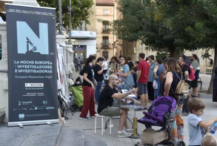 Imagen de una celebración de la Noche Europea de los Investigadores