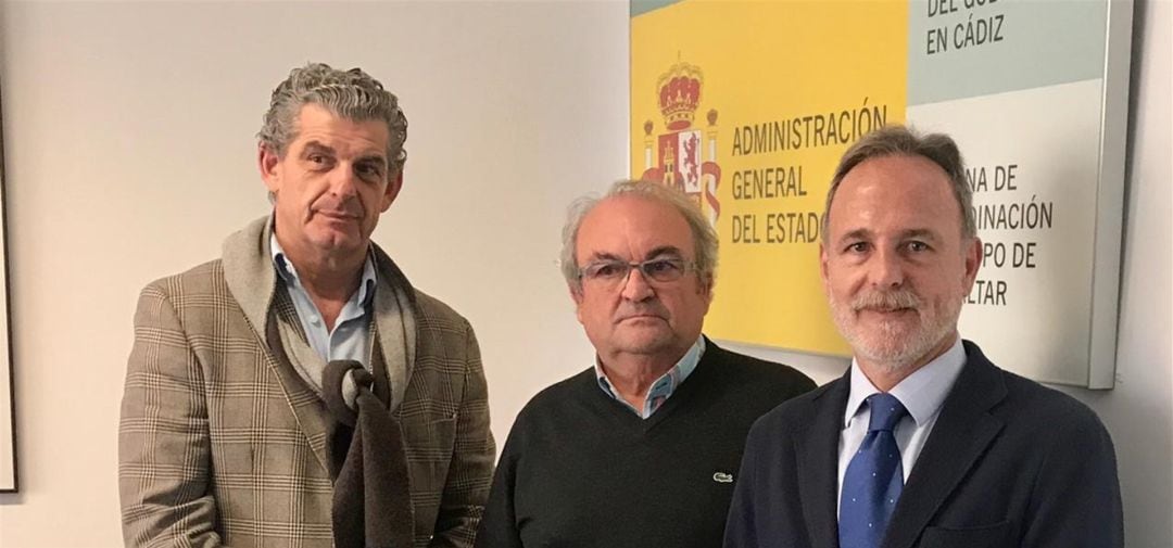 José Medina, Florencio Alonso y Salvador De la Encina, en la reunión celebrada en las últimas horas.