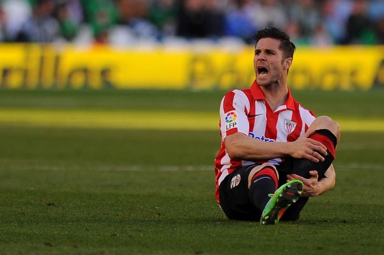 Kike Sola, en un partido con el Athletic en 2014.