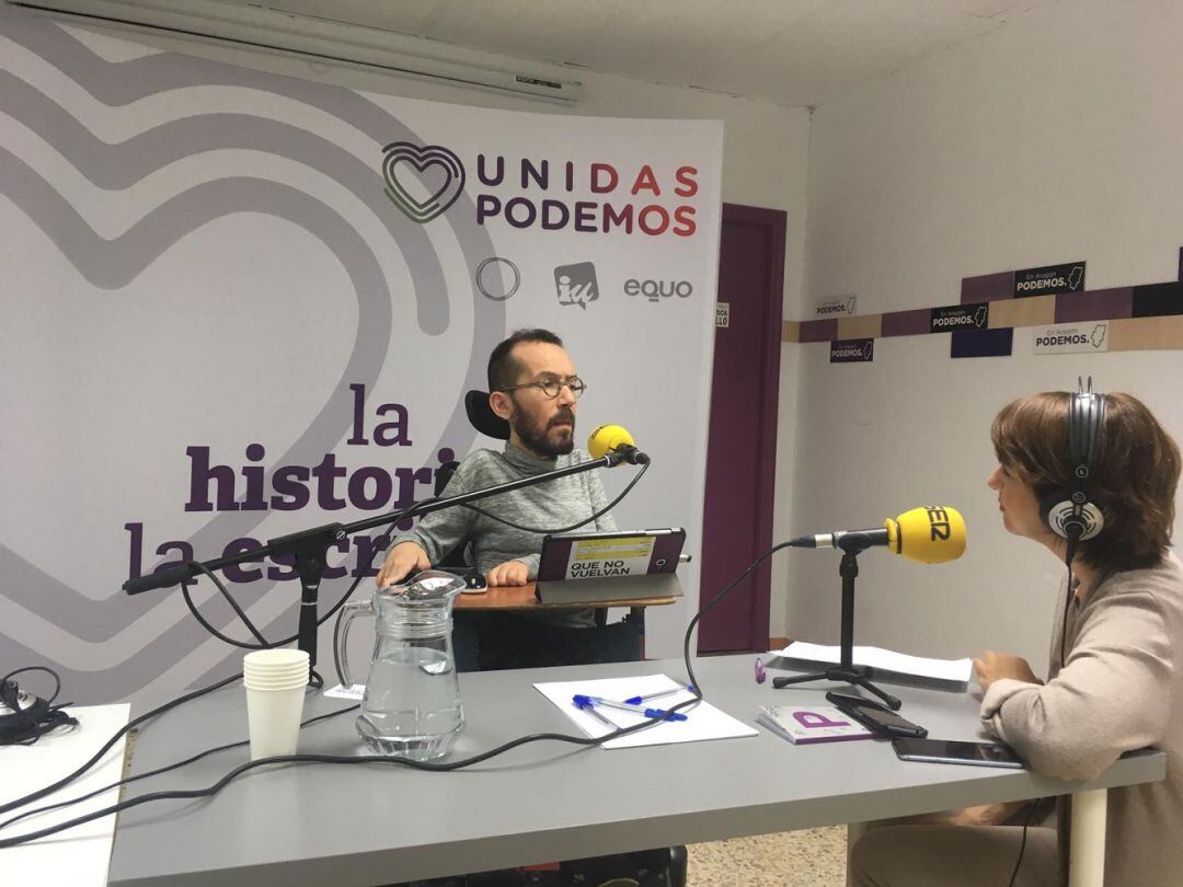 Pablo Echenique, en La Rebotica