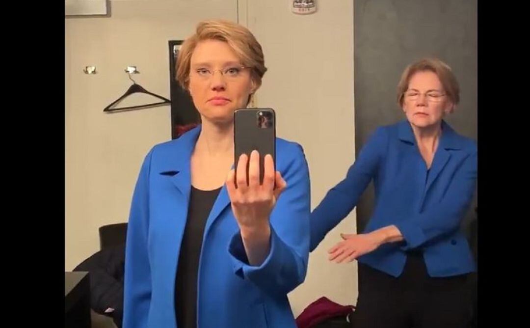 Warren bailando en Saturday Night Live.