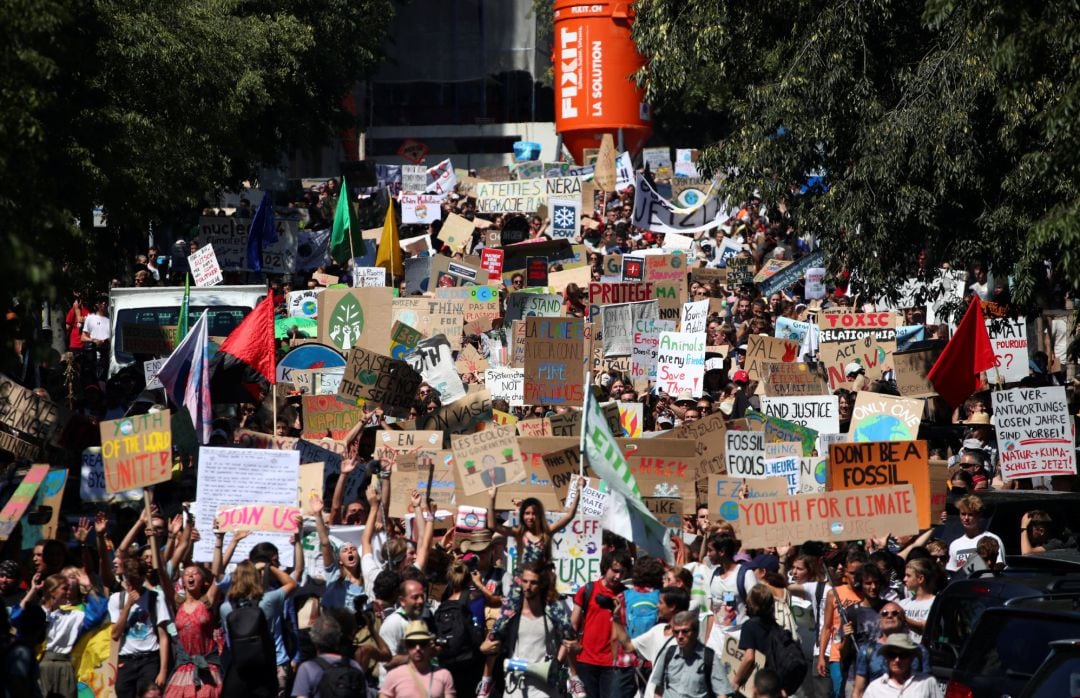 Manifestación de la convocatoria &#039;Fridays for Future&#039;. 