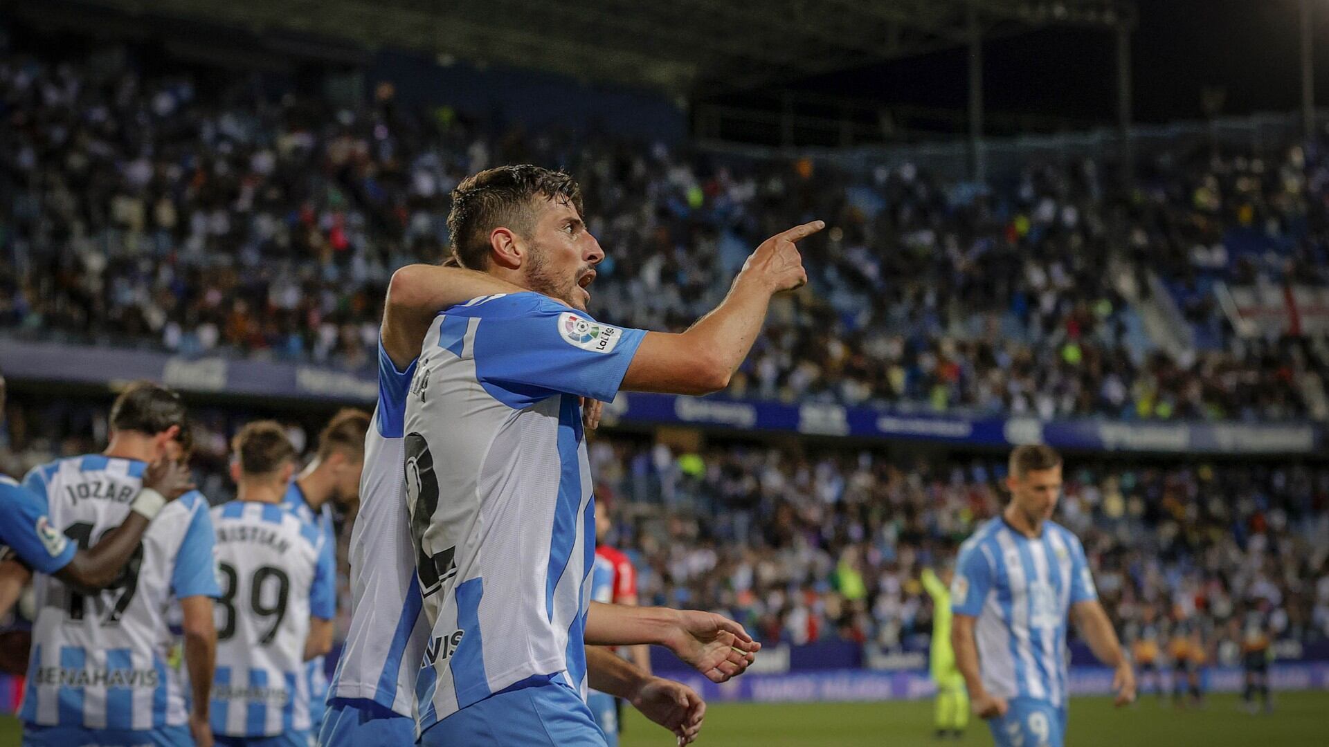 El delantero del Málaga Pablo Chavarría, marcó el segundo gol del partido ante el Leganés que significó la sentencia