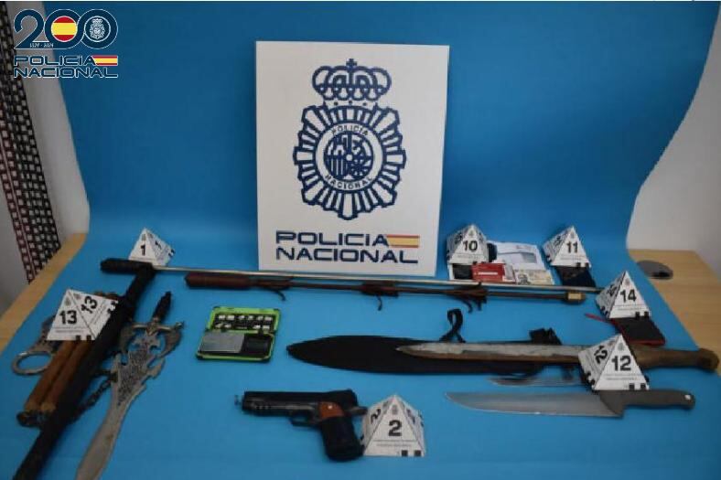 Armas intervenidas en Puertollano