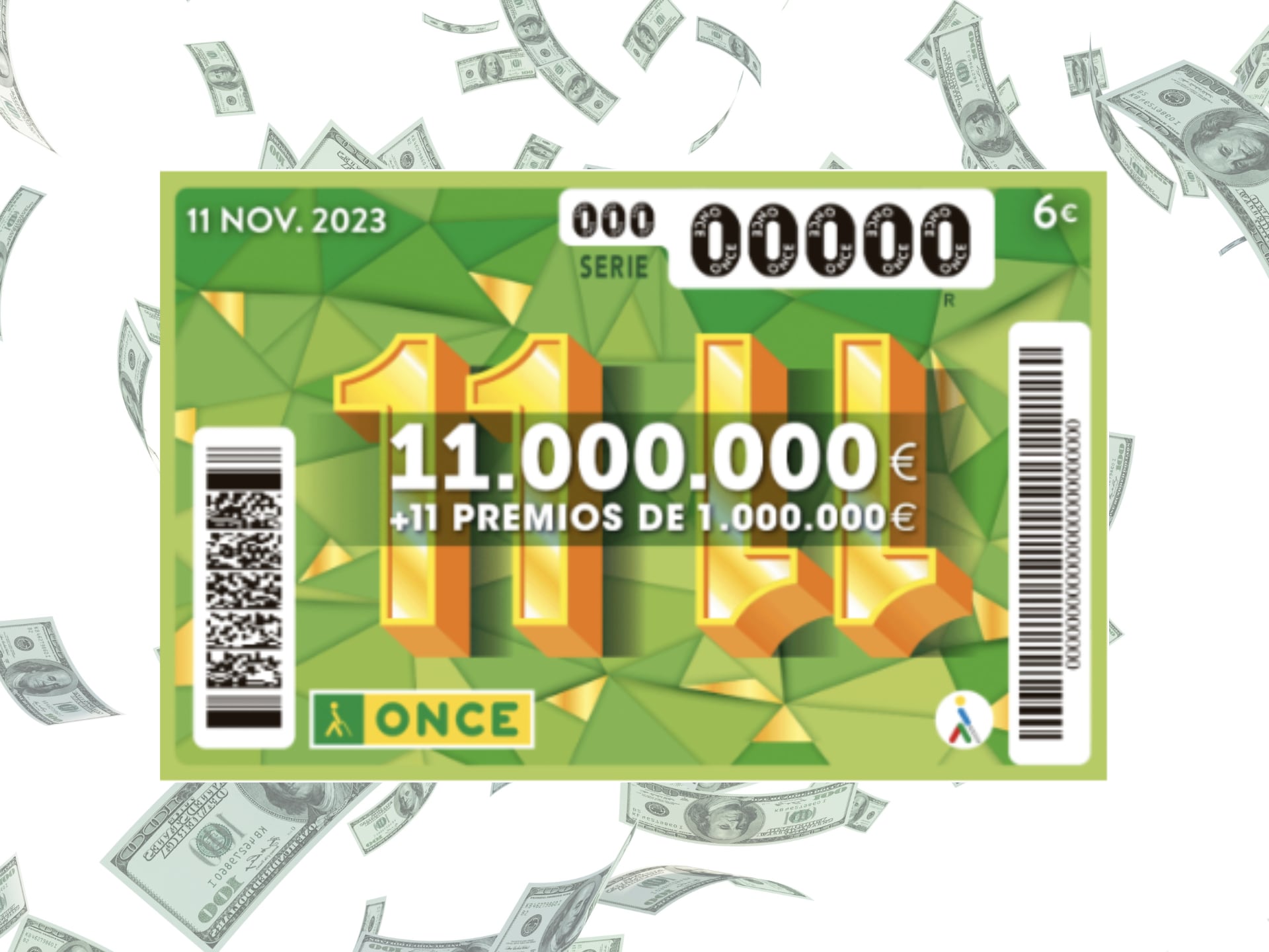 Juega al sorteo del 11 del 11 de la ONCE este sábado y llévate hasta 11.000.000 de euros