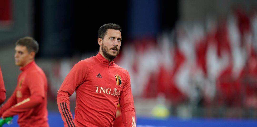 Eden Hazard, durante una de sus últimas incorporaciones a la selección de Bélgica