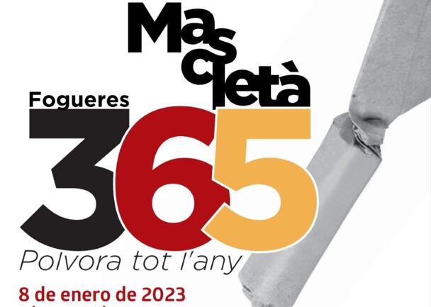 Cartel de &quot;Pólvota tot l´any&quot; de la Federación de Fogueres d´Alacant