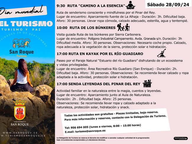 Actividades por el Día del Turismo