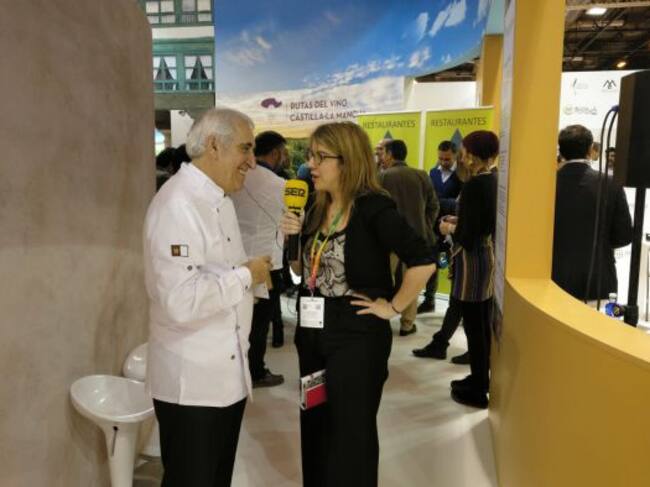 El chef, Adolfo Muñoz y nuestra compañera, Ana Rodríguez