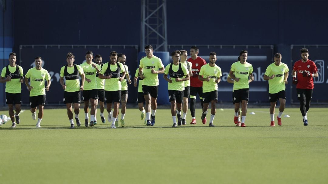 Imagen de archivo del Málaga entrenando