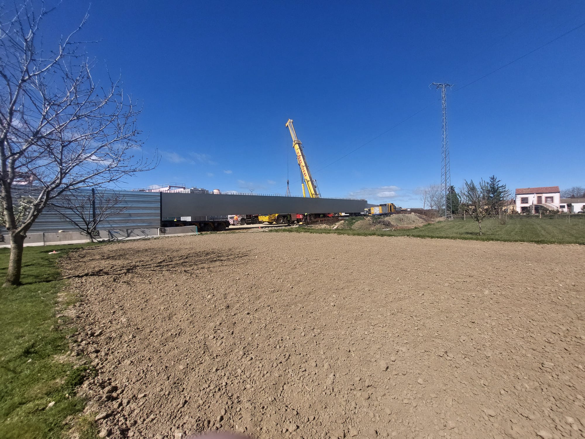 Vigas para el salto del carnero de ADIF en Palencia