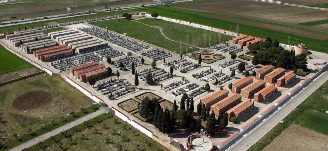 Vista aérea del cementerio de Getafe