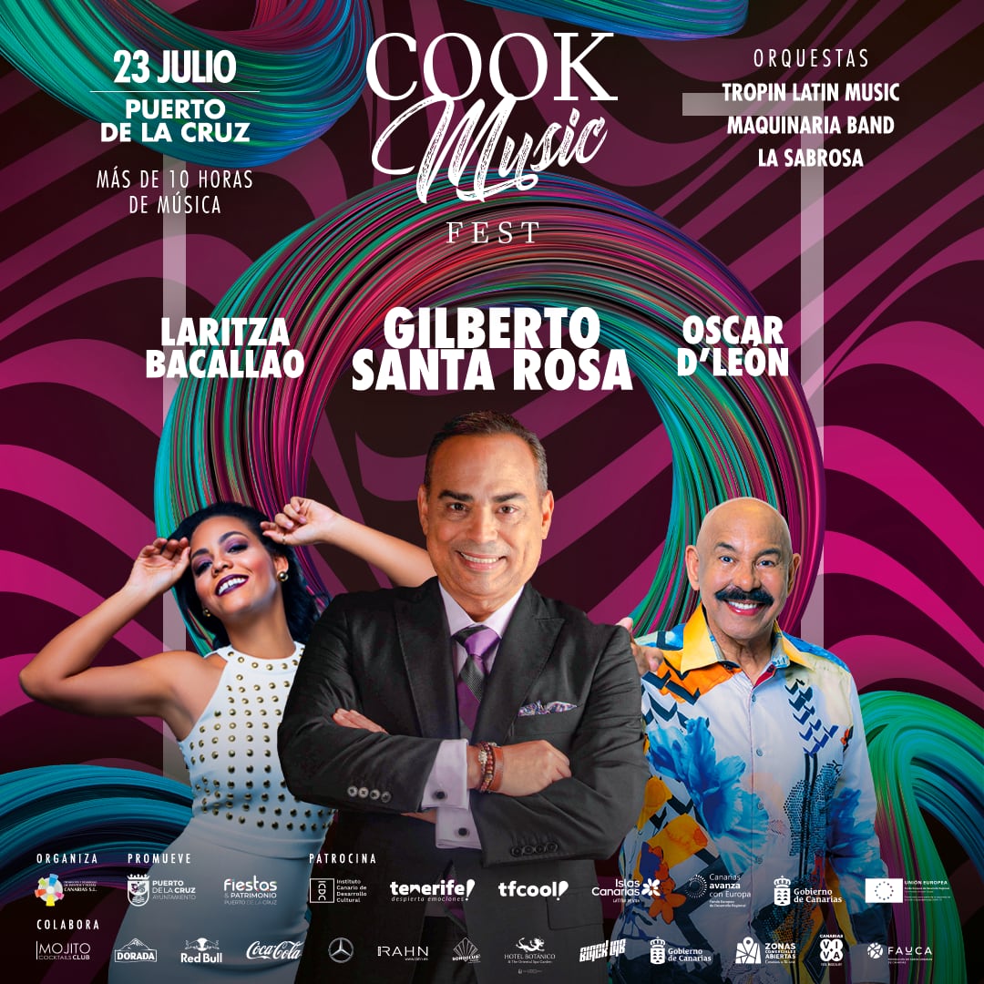 El Cook Music Fest presenta dos leyendas de la salsa Gilberto Santa Rosa y Oscar de León