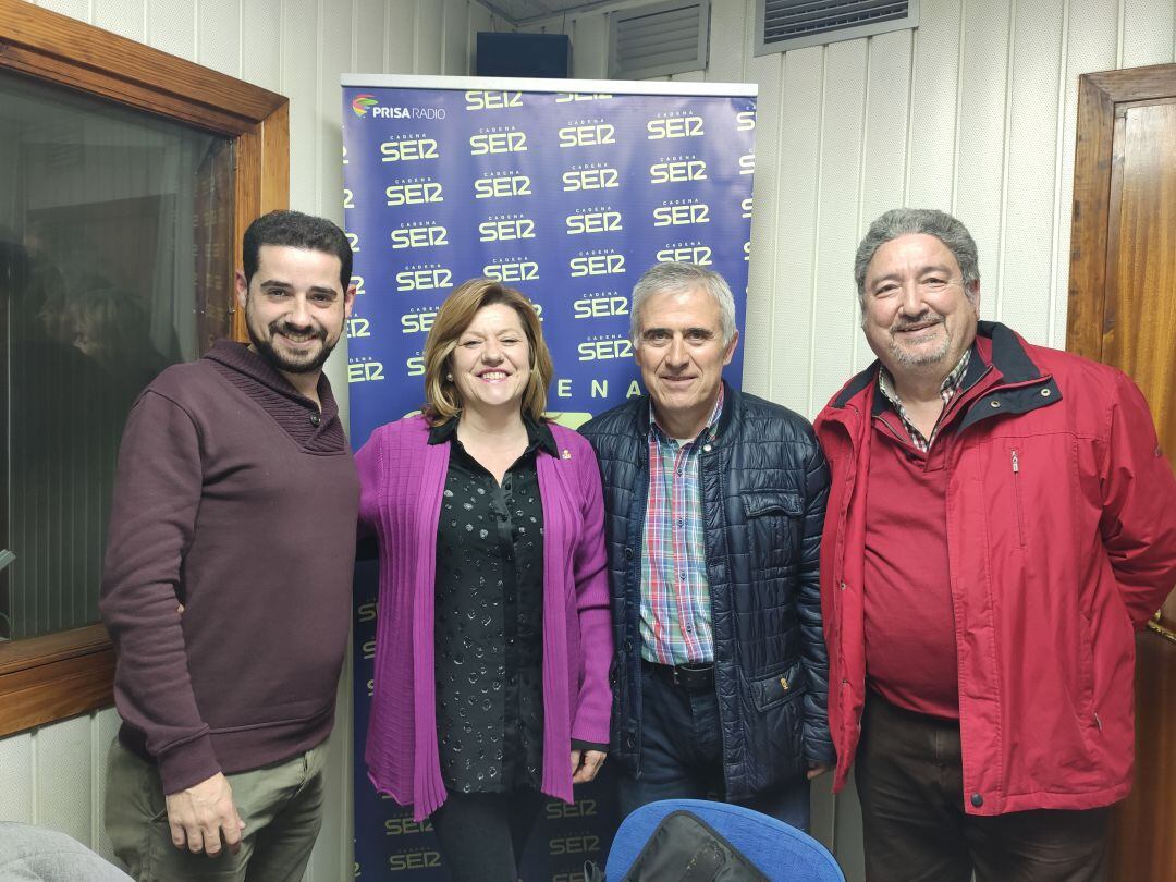 Juan José García Solano, Mari Provi Hurtado, Antonio Quílez y Eusebio Gascón.