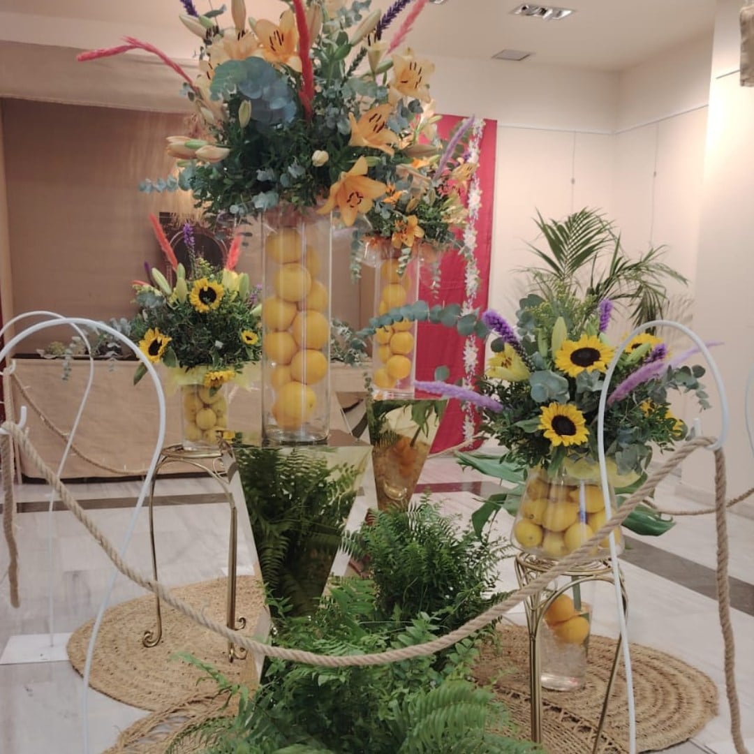 Exposición de productos del campo