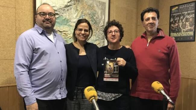 Sergio Gisbert, Naya González, Mari Mar Resusta y Gonzalo Galán en los estudios de SER Cuenca.