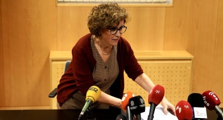 La directora general de Salud Pública, Carmen Pacheco, informa sobre el primer positivo en coronavirus en Castilla y León