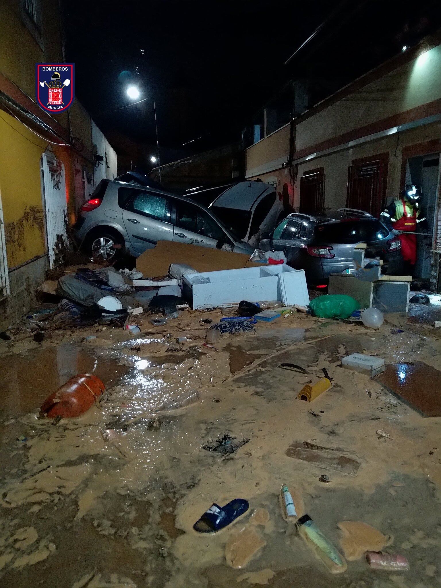 Imagen de la zona afectada por la riada en Javalí Viejo
