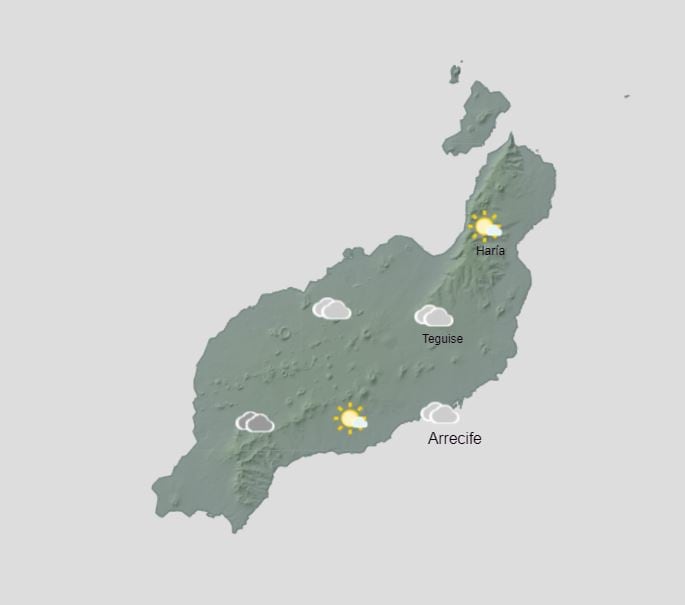 Situación meteorológica de Lanzarote y La Graciosa.