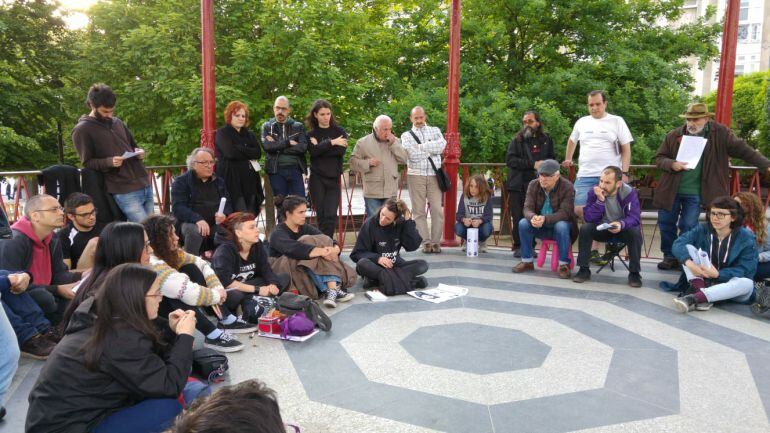 Un momento de una asamblea de la Plataforma