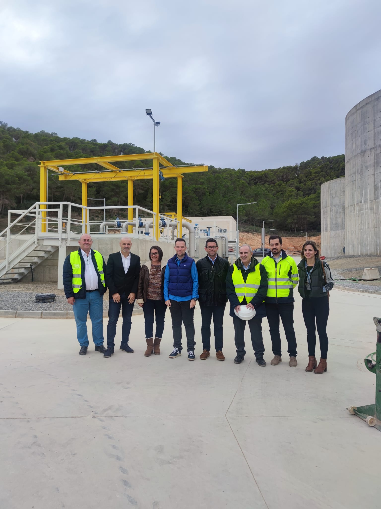 Visita del alcalde de Ibiza a la nueva EDAR de sa Coma en una imagen de archivo